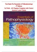  Essentials of Pathophysiology 4th Edition Test Bank &ndash; Complete Questions & Verified Answers