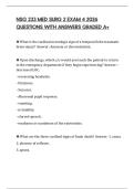 NSG 233 MED SURG 2 EXAM 4 2026 QUESTIONS WITH ANSWERS GRADED A&plus;