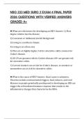 NSG 233 MED SURG 2 EXAM 4 FINAL PAPER 2026 QUESTIONS WITH VERIFIED ANSWERS GRADED A&plus;