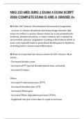 NSG 233 MED SURG 3 EXAM 4 EXAM SCRIPT 2026 COMPLETE EXAM Q AND A GRADED A&plus;