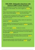 NSG 6020- Orthopedics Questions with  Answers &lpar;100&percnt; Correct Answers&rpar; 