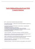 EARLY CHILDHOOD EDUCATION EXAM 1 WITH COMPLETE SOLUTIONS
