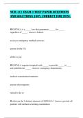 NUR 417 EXAM 3 TEST PAPER QUESTIONS AND SOLUTIONS 100&percnt; CORRECT FOR 2026
