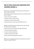NUR 417 FINAL EXAM 2026 QUESTIONS WITH ANSWERS GRADED A&plus;