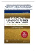 Test Bank for Radiologic Science for Technologists 13th Edition Bushong & Shields &vert; All Chapters &vert; Verified Q&A &vert; Graded A&plus;