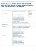 HESI A2 Chemistry NEWEST VERSION WITH COMPLETE  QUESTIONS AND CORRECT DETAILED ANSWERSVERIFIED  100&percnt; ALREADY GRADED A&plus;BRAND NEW  