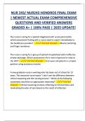NUR 243&sol; NUR243 HONDROS FINAL EXAM  &vert; NEWEST ACTUAL EXAM COMPREHENSIVE  QUESTIONS AND VERIFIED ANSWERS  GRADED A&plus; &vert; 100&percnt; PASS &vert; 2025 UPDATE&excl; 
