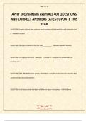 APHY 101 midterm exam ALL 400 QUESTIONS AND CORRECT ANSWERS LATEST UPDATE THIS YEAR