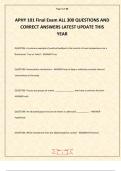 APHY 101 Final Exam ALL 300 QUESTIONS AND CORRECT ANSWERS LATEST UPDATE THIS YEAR
