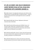 NY LIFE ACCIDENT AND HEALTH INSURANCE AGENT BROKER EXAM ACTUAL EXAM 2026 QUESTIONS WITH ANSWERS GRADED A&plus;