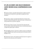 NY LIFE ACCIDENT AND HEALTH INSURANCE AGENT BROKER EXAM COMPREHENSIVE EXAM 2026