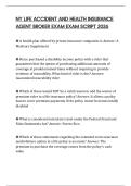 NY LIFE ACCIDENT AND HEALTH INSURANCE AGENT BROKER EXAM EXAM SCRIPT 2026