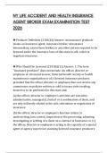 NY LIFE ACCIDENT AND HEALTH INSURANCE AGENT BROKER EXAM EXAMINATION TEST 2026