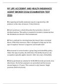NY LIFE ACCIDENT AND HEALTH INSURANCE AGENT BROKER EXAM EXAMINATION TEST 2026