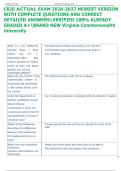 CRJS ACTUAL EXAM 2026-2027 NEWEST VERSION  WITH COMPLETE QUESTIONS AND CORRECT  DETAILED ANSWERSVERIFIED 100&percnt; ALREADY  GRADED A&plus;BRAND NEW Virginia Commonwealth  University  CRJS ACTUAL EXAM 2026-2027 NEWEST VERSION  WITH COMPLETE QUESTIONS