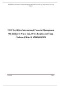 TEST BANK for International Financial Management 9th Edition by Cheol Eun&comma; Bruce Resnick and Tuugi Chuluun&period; ISBN-13&colon; 9781260013870&period; Complete Chapters&lpar; 1-21 &rpar;Updated&vert; Complete Guide A&plus;