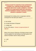 MASSACHUSETTS CONSTRUCTION SUPERVISOR  LICENSE &lpar;CSL&rpar; VERIFIED EXAM 2026 BANK 2  VERSIONS AND STUDY GUIDE CURRENTLY TESTING  COMPLETE EXAM QUESTIONS WITH DETAILED  VERIFIED ANSWERS &sol;EXPERT VERIFIED &sol;ALREADY  GRADED A&plus;&vert;&vert;NEWEST EXAM&excl;&excl;&excl; 
