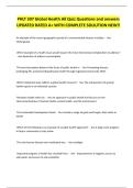 PHLT 307 Global Health All Quiz Questions and answers UPDATED RATED A&plus; WITH COMPLETE SOLIUTION NEW&excl;&excl;