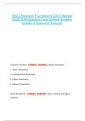WGU Research Foundations C224 Newest  2025&sol;2026 Questions and Correct Answers  Graded A&plus;&vert;Assured Success 