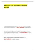 Bailey Intro To Sociology Final Latest  Update