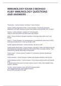 IMMUNOLOGY EXAM 3 BIOH410 KUBY IMMUNOLOGY QUESTIONS AND ANSWERS