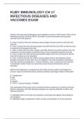 KUBY IMMUNOLOGY CH 17 INFECTIOUS DISEASES AND VACCINES EXAM QUESTIONS AND ANSWERS &vert; GRADED A