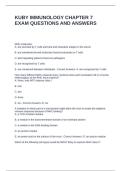 KUBY IMMUNOLOGY CHAPTER 7 EXAM QUESTIONS AND ANSWERS