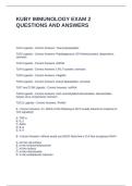 KUBY IMMUNOLOGY EXAM 2 QUESTIONS AND ANSWERS