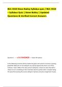 BUL 3310 Steve Bailey Syllabus quiz &sol; BUL 3310  &ndash; Syllabus Quiz &vert; Steve Bailey &vert; Updated  Questions & Verified Correct Answers