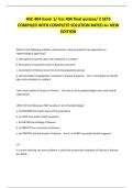 HSC 404 Exam 1&sol; hsc 404 final quizzes&sol; 2 SETS COMPILED WITH COMPLETE SOLUTION RATED A&plus; NEW EDITION 