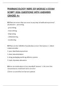 PHARMACOLOGY NURS 251 MODULE 6 EXAM SCRIPT 2026 QUESTIONS WITH ANSWERS GRADED A&plus;