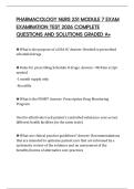 PHARMACOLOGY NURS 251 MODULE 7 EXAM EXAMINATION TEST 2026 COMPLETE QUESTIONS AND SOLUTIONS GRADED A&plus;