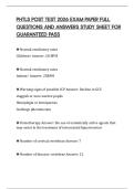 PHTLS POST TEST 2026 EXAM PAPER FULL QUESTIONS AND ANSWERS STUDY SHEET FOR GUARANTEED PASS
