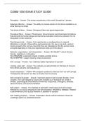COMM 1000 EXAM STUDY GUIDE