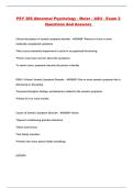 PSY 366 Abnormal Psychology - Meier - ASU - Exam 2 Questions And Answers 