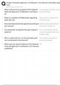 Oregon Pesticide Applicator Certification &sol; Core Manual & Safety Guidelines &sol; 2025 Study Guide &sol; Score 100&percnt; &sol; Test Bank