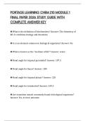 PORTAGE LEARNING CHEM 210 MODULE 1 FINAL PAPER 2026 STUDY GUIDE WITH COMPLETE ANSWER KEY