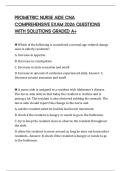 PROMETRIC NURSE AIDE CNA COMPREHENSIVE EXAM 2026 QUESTIONS WITH SOLUTIONS GRADED A&plus;