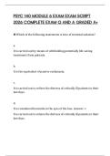 PSYC 140 MODULE 6 EXAM EXAM SCRIPT 2026 COMPLETE EXAM Q AND A GRADED A&plus;