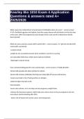 Kearley Bio 1010 Exam 4 Application Questions & answers rated A+ 2025/2026