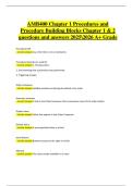 AMB400 &ndash; Chapter 1 & 2 &lpar;Procedures & Procedure Building Blocks&rpar; &vert; Verified Questions & Correct Detailed Answers &vert; Latest A&plus; Grade &vert; 2025&sol;2026 Edition