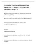 SNHD AEMT PROTOCOLS EXAM ACTUAL EXAM 2026 COMPLETE QUESTIONS AND ANSWERS GRADED A&plus;