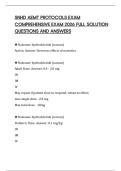 SNHD AEMT PROTOCOLS EXAM COMPREHENSIVE EXAM 2026 FULL SOLUTION QUESTIONS AND ANSWERS