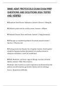SNHD AEMT PROTOCOLS EXAM EXAM PREP QUESTIONS AND SOLUTIONS 2026 TESTED AND VERIFIED