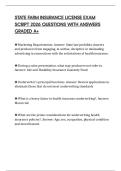 STATE FARM INSURANCE LICENSE EXAM SCRIPT 2026 QUESTIONS WITH ANSWERS GRADED A&plus;