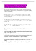 NEX EXAM MATH QUESTIONS & VERIFIED CORRECT ANSWERS