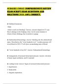 SURGERY COMAT COMPREHENSIVE REVIEW EXAM SCRIPT EXAM QUESTIONS AND SOLUTIONS 2026 100&percnt; CORRECT&period;