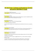 DC Real Estate Legislation and Regulations &vert; Verified Questions & Correct Detailed Answers &vert; Latest A&plus; Grade &vert; 2025&sol;2026 Edition