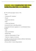 SURGERY COMAT EXAMINATION TEST FINAL PAPER FULL SOLUTION 2026 GRADED A&plus;