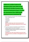 California Certified Engineering Geologist &lpar;CEG&rpar; Exam With Actual Questions & Verified Answers&comma; Plus Explained Rationales&sol;Expert Verified For Guaranteed Pass 2026&sol;Latest Updated&sol;Instant Download Pdf